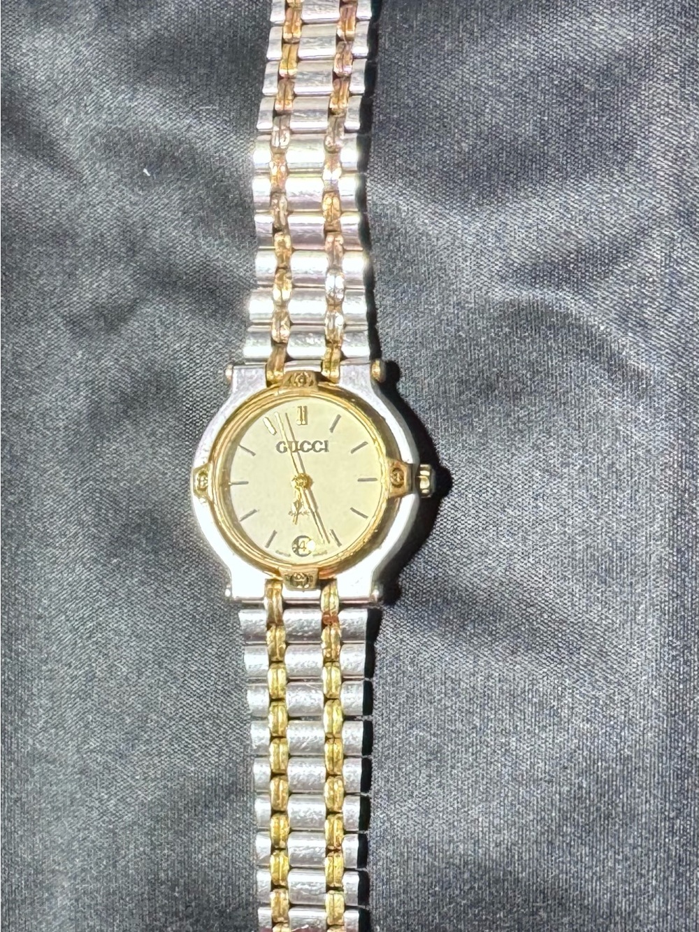 Gucci Two-Tone Gold and Silver Ladies Bracelet Watch
